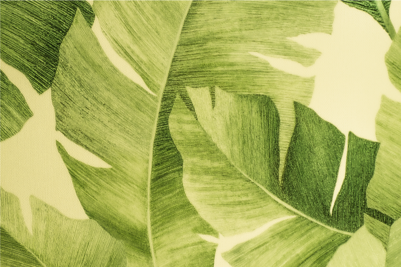 Eleganckie podkładki na stół Pomalowane zielone liście - TenStickers