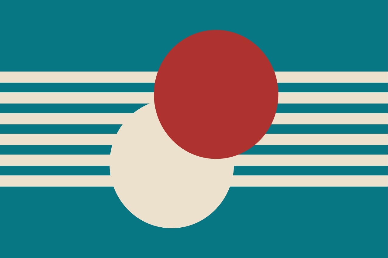 Oryginalne podkładki na stół Dwa koła abstrakcyjna sztuka - TenStickers