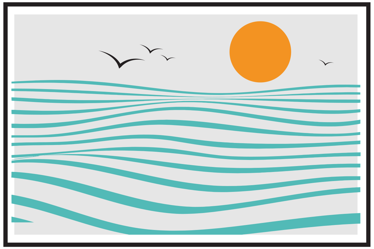 Podkładka na stół nowoczesna w stylu falistym - TenStickers