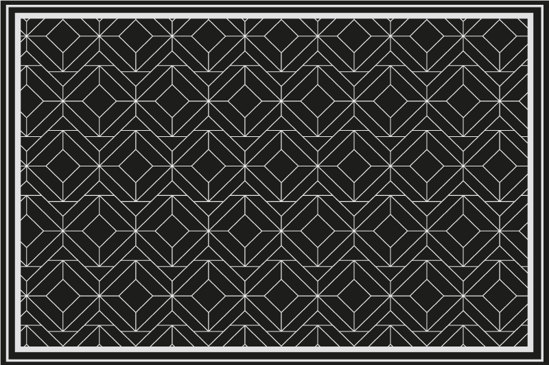 Podkładka na stół nowoczesna geometria czarna - TenStickers