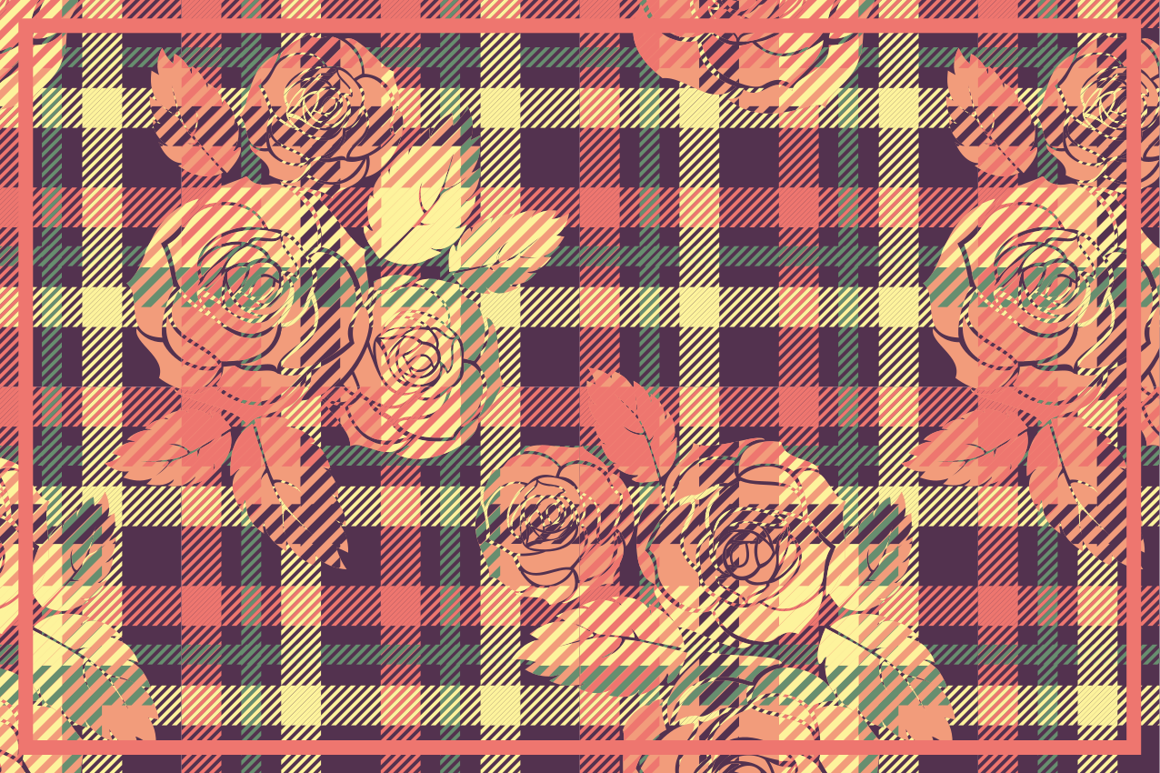 Podkładka na stół z wzorami w układzie botanicznym - TenStickers