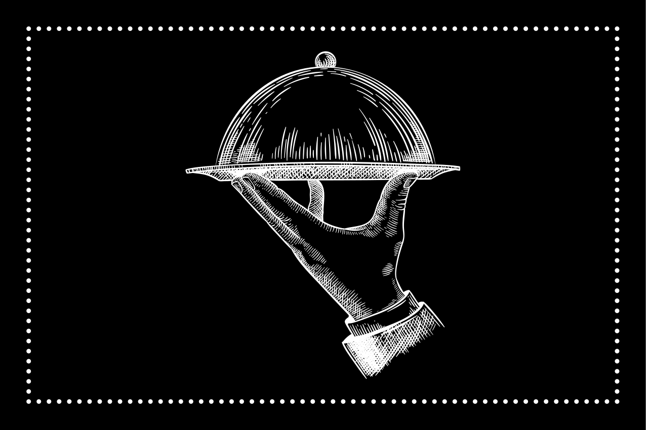 Podkładka na stół oryginalna elegancka ręka do serwowania - TenStickers