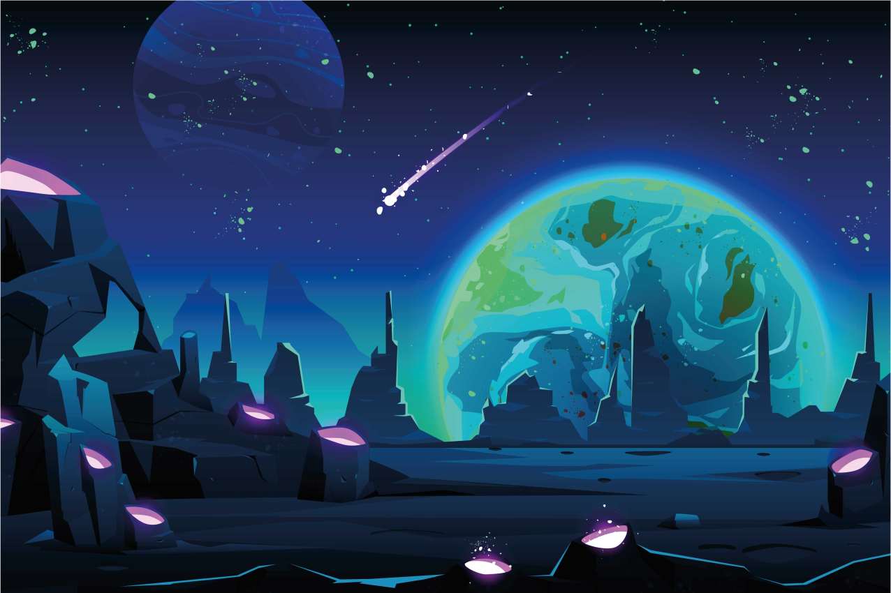 Podkładka na stół nowoczesna kosmiczny krajobraz - TenStickers