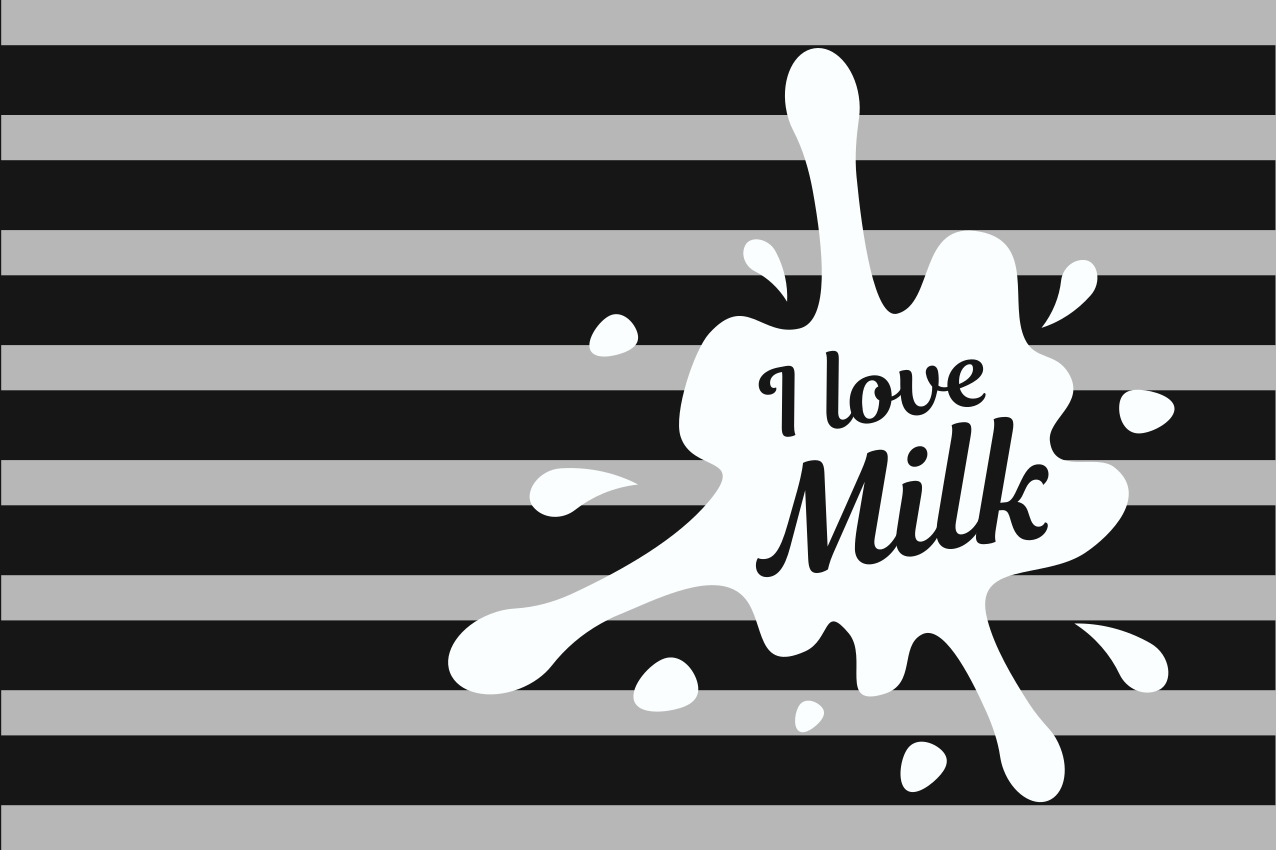 Podkładka na stół do restauracji Kocham mleko - TenStickers