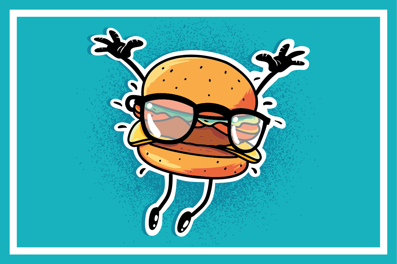 Podkładka na stół dla dzieci skaczący hamburger - TenStickers