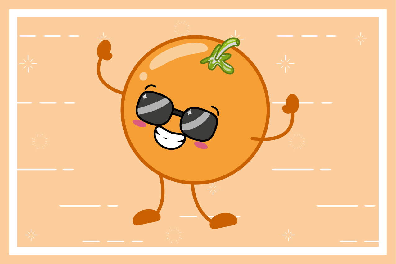 Podkładka na stół dla dzieci szczęśliwa pomarańczowa postać - TenStickers