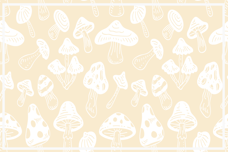 Oryginalna podkładka na stół Beżowe wzory grzybów - TenStickers