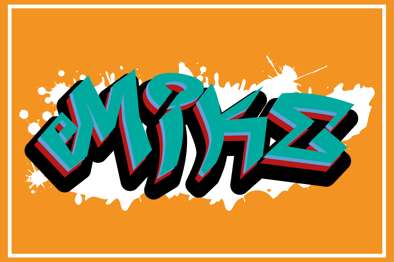 Podkładka na stół z imieniem Graffiti króla dzikiego stylu - TenStickers