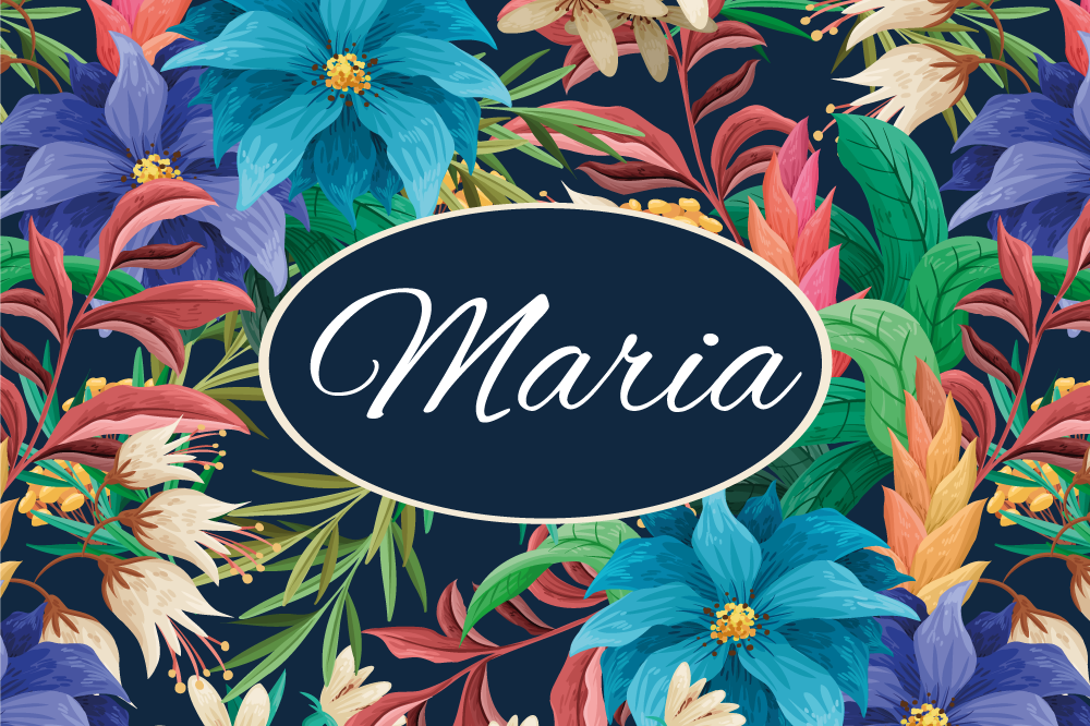 Podkładka na stół z imieniem w kwiaty - TenStickers