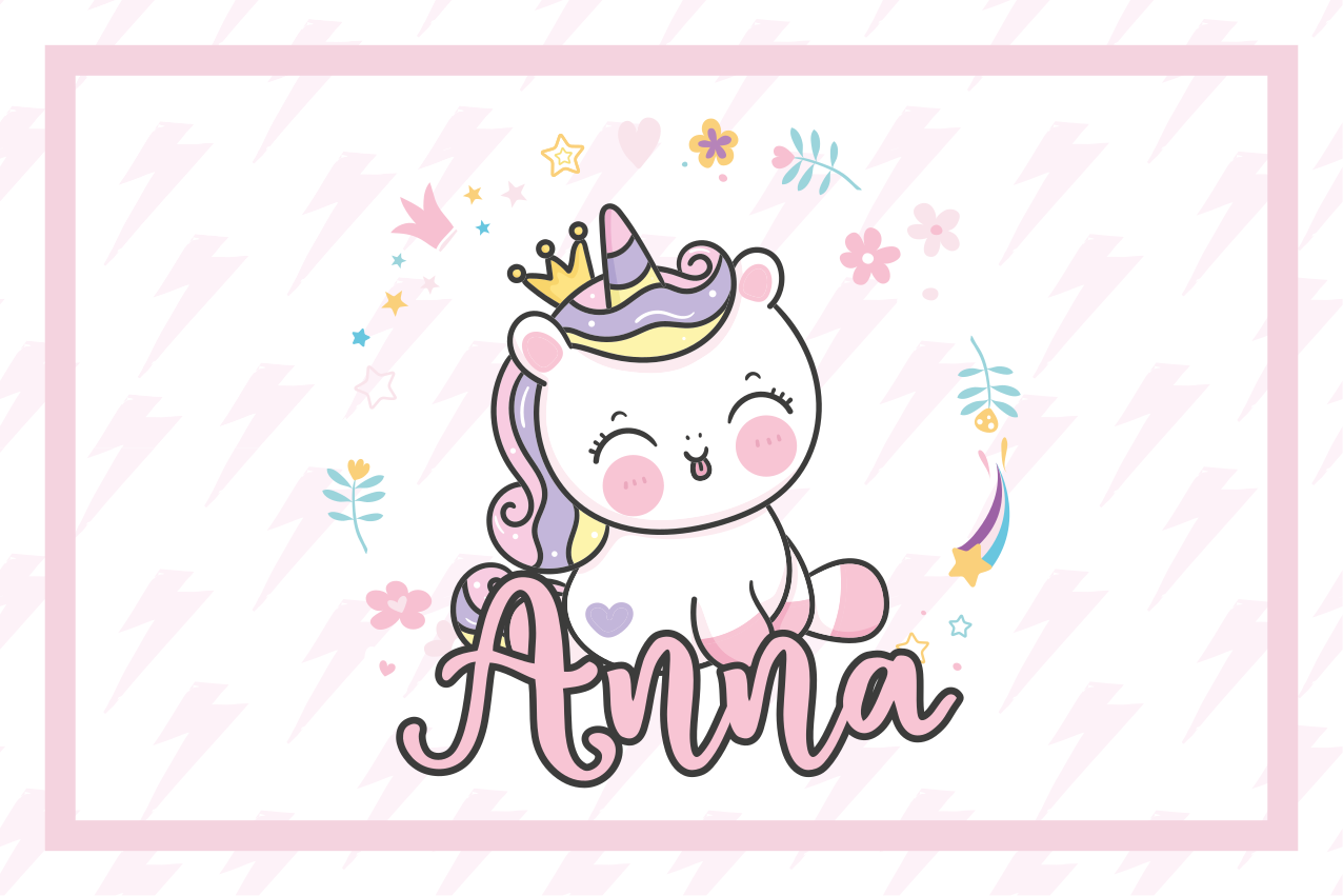 Podkładka na stół dla dzieci z uroczą ilustracją jednorożca - TenStickers