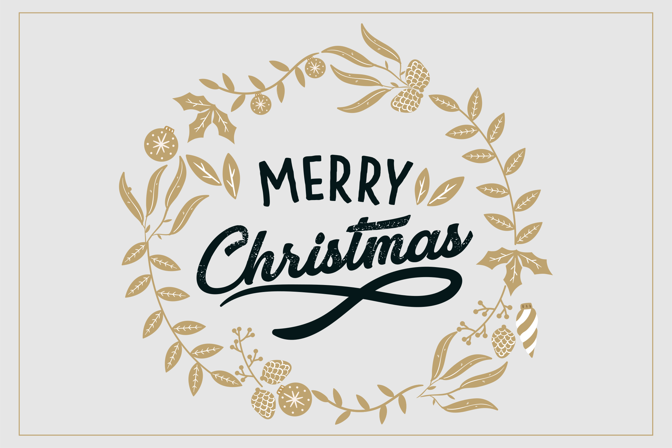 Podkładka na stół świąteczna wianek bożonarodzeniowy - TenStickers