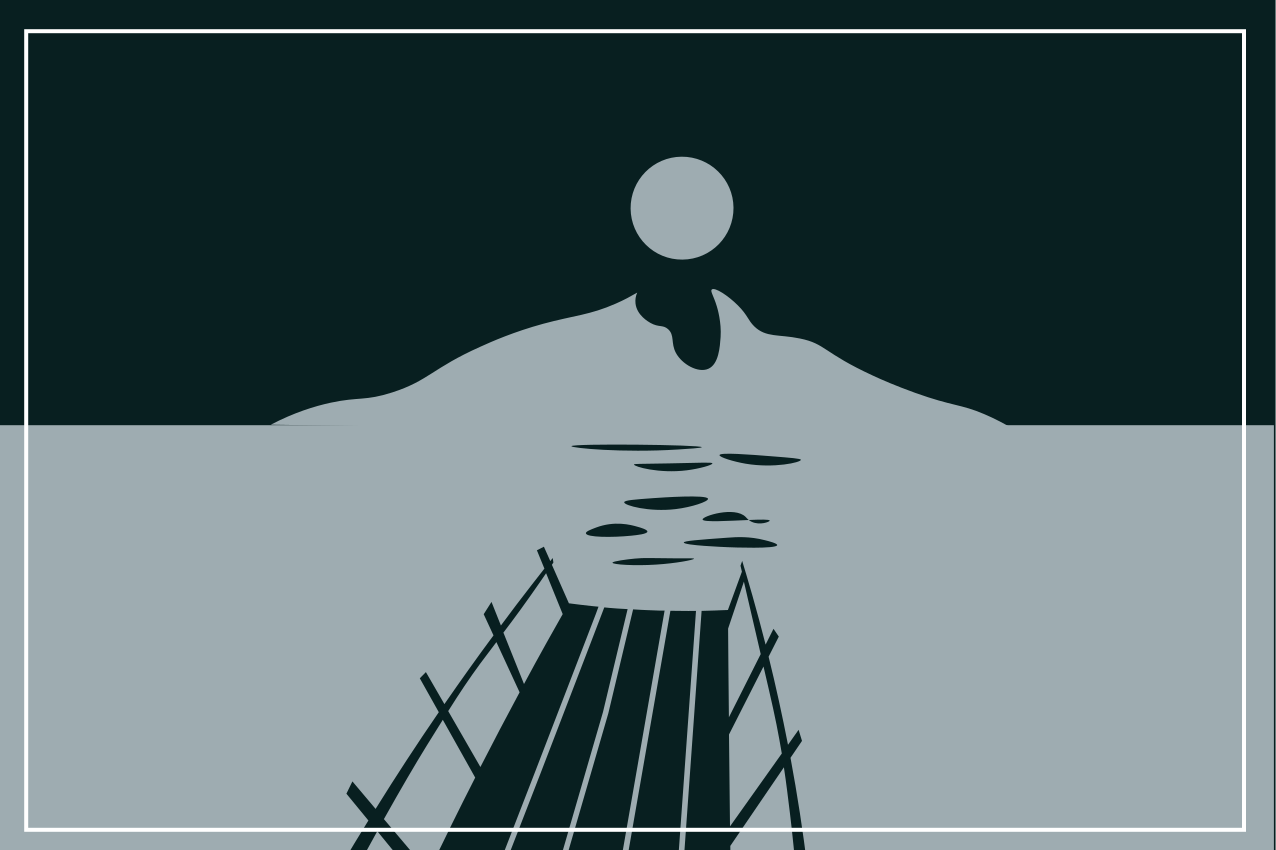 Podkładka na stół nowoczesna most nad wodą - TenStickers