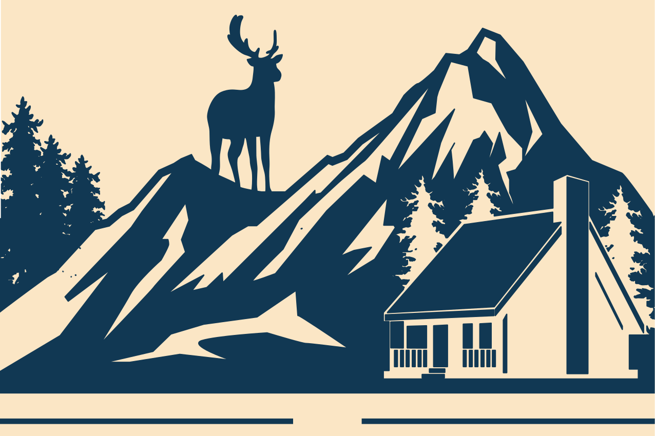 Podkładka na stół oryginalna krajobraz górski - TenStickers