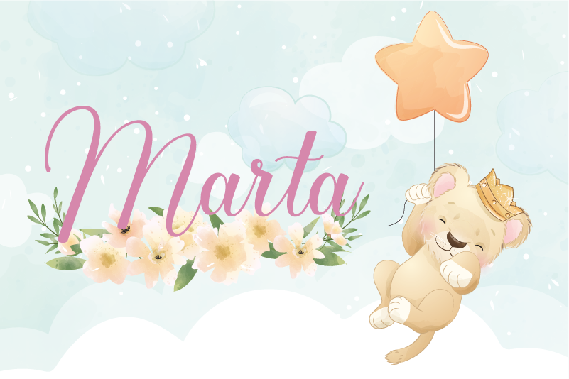 Podkładka na stół dla dzieci z uroczym lwem z balonem - TenStickers