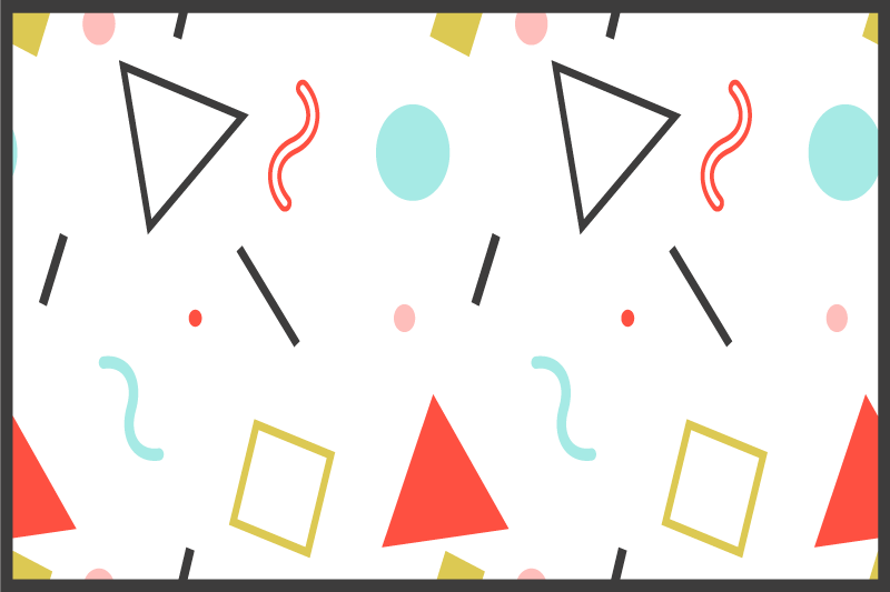 Oryginalna podkładka na stół śmieszne kształty geometryczne - TenStickers