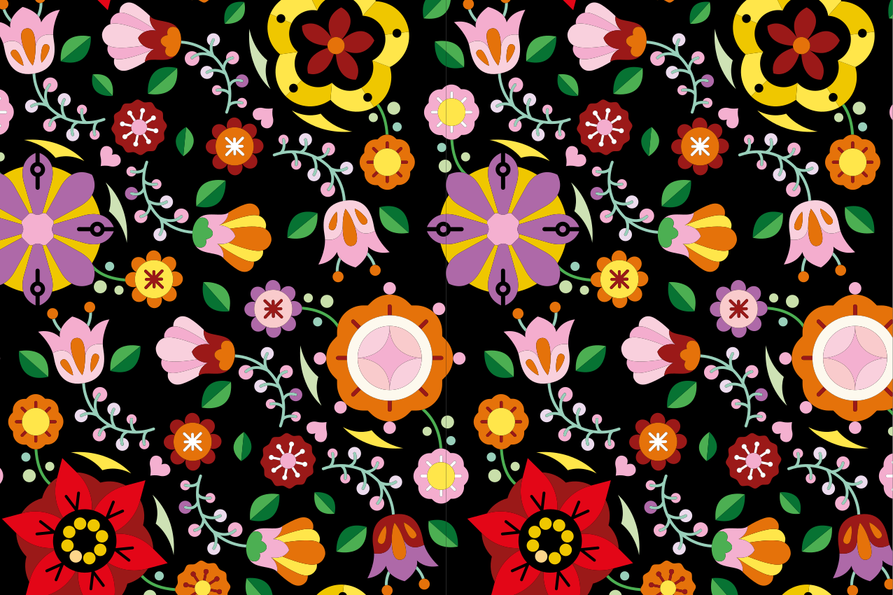 Podkładka na stół oryginalna kwiatowa inspiracja - TenStickers