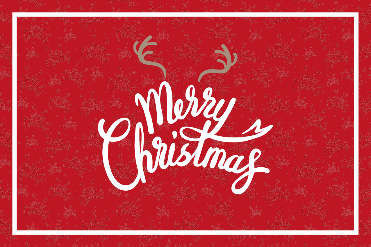 Podkładka na stół swiateczna Wesołych Świąt z kawałkami renifera - TenStickers