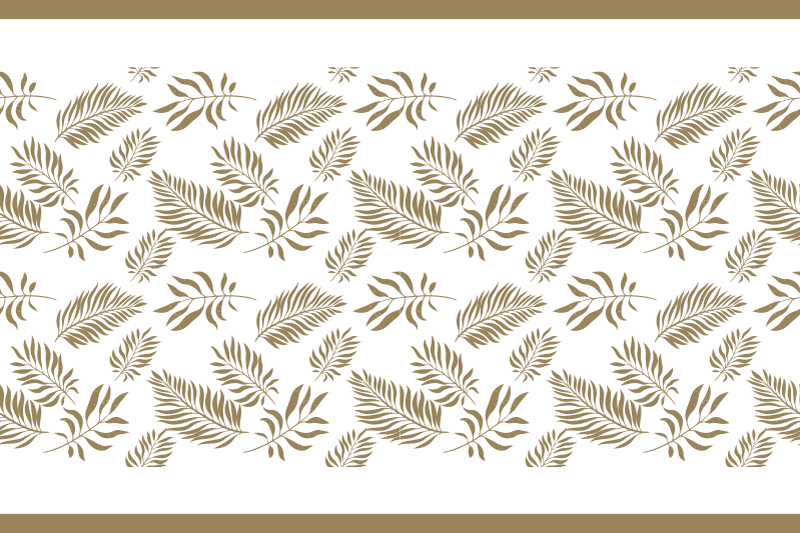 Podkładka na stół z wzorami inspiracja eleganckiego liścia - TenStickers