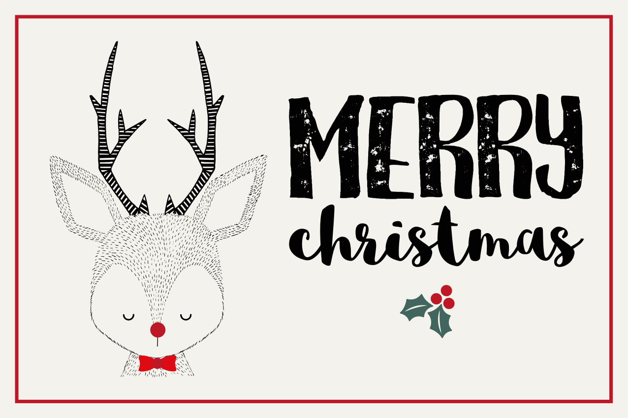 Podkładka na stół świąteczna z wesołym reniferem - TenStickers