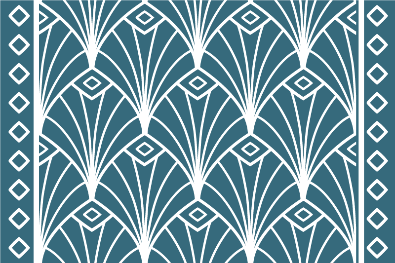 Podkładka sztuka współczesna niebiesko-biała - TenStickers