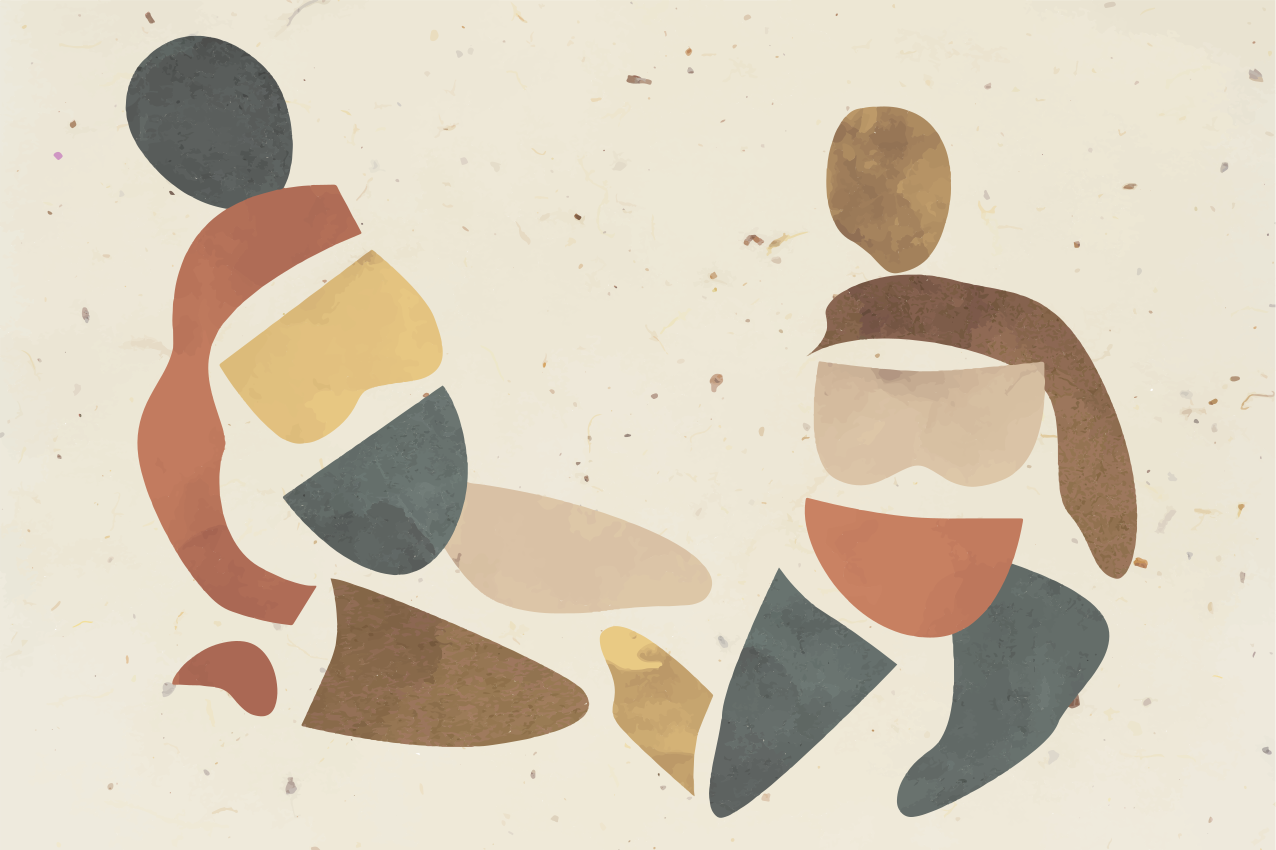 Podkładka na stół nowoczesna abstrakcyjne postacie ludzkie - TenStickers