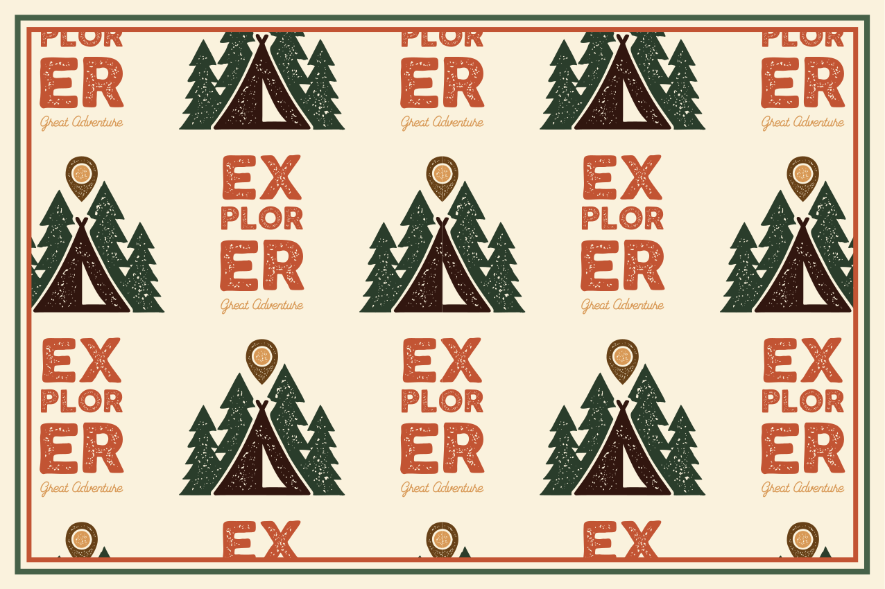 Podkładka na stół oryginalna wzór przygody odkrywcy - TenStickers