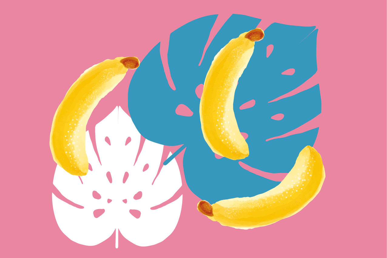 Podkładka na stół dla dzieci w motyw bananów tropikalnych - TenStickers