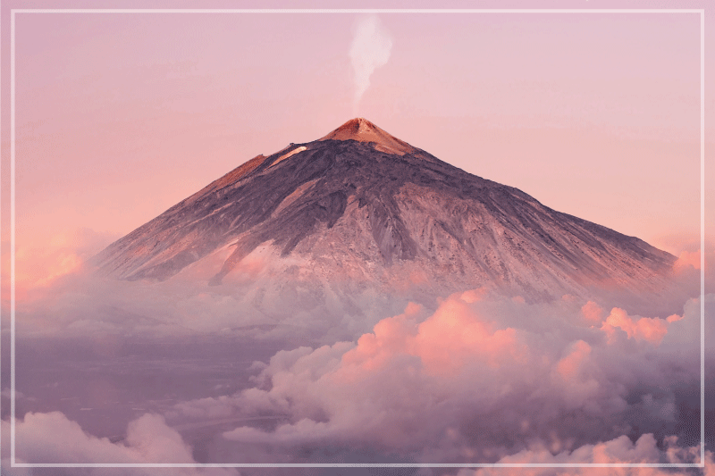 Podkładka na stół nowoczesna krajobraz wulkanicznych gór - TenStickers