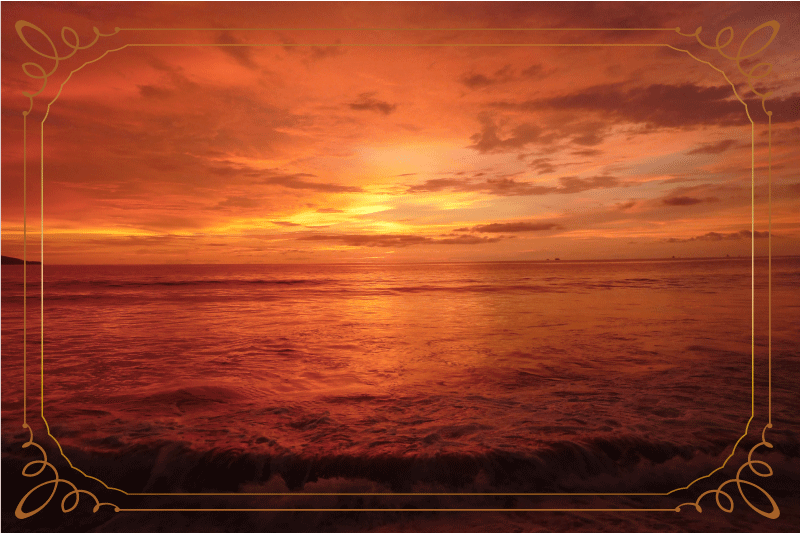 Podkładka na stół nowoczesna widok morza o zmierzchu - TenStickers