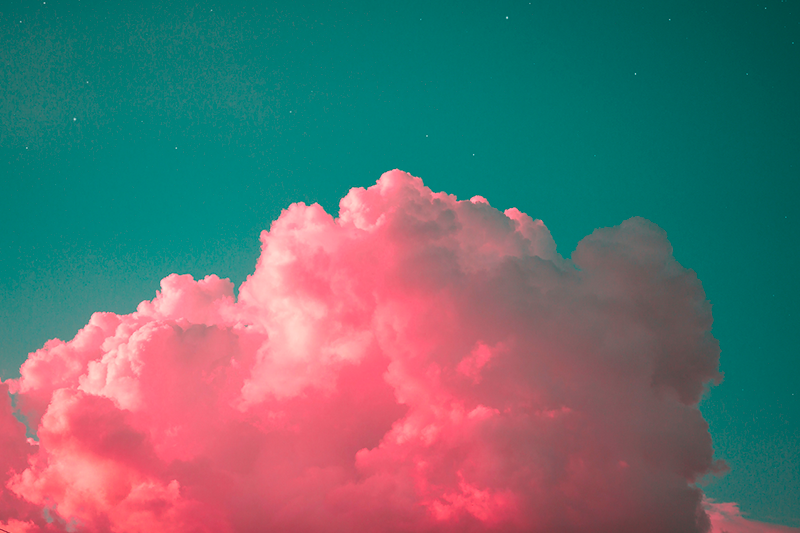 Podkładka na stół nowoczesna różowa chmura - TenStickers