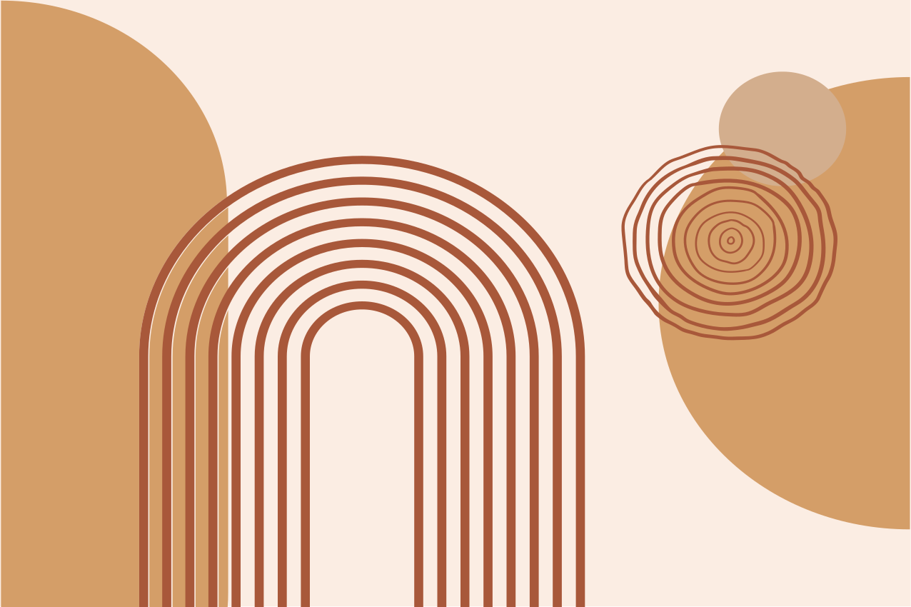 Podkładka na stół nowoczesna w warstwowe krzywe kształty - TenStickers