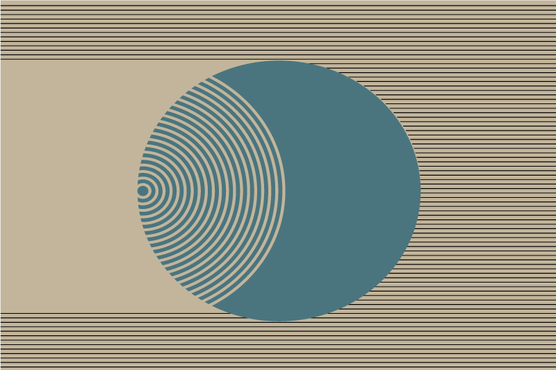Podkładka na stół nowoczesna motyw geometryczny okrągły - TenStickers