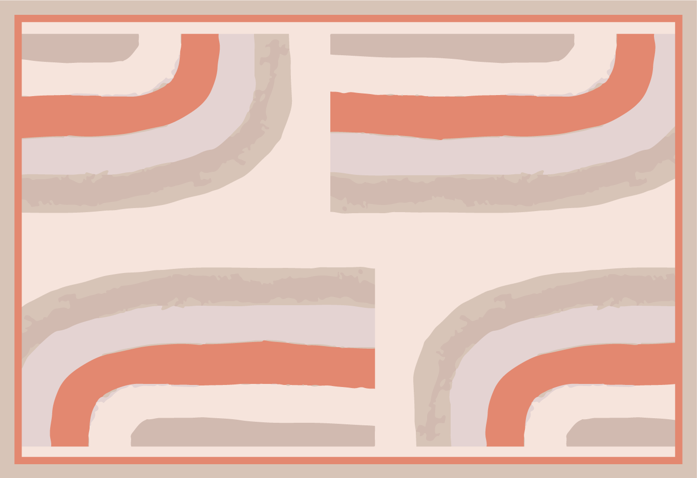 Podkładka na stół nowoczesna kolorowe krzywe wzory - TenStickers