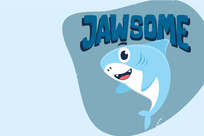 Podkładka na stół dla dzieci wesoły rekin - TenStickers