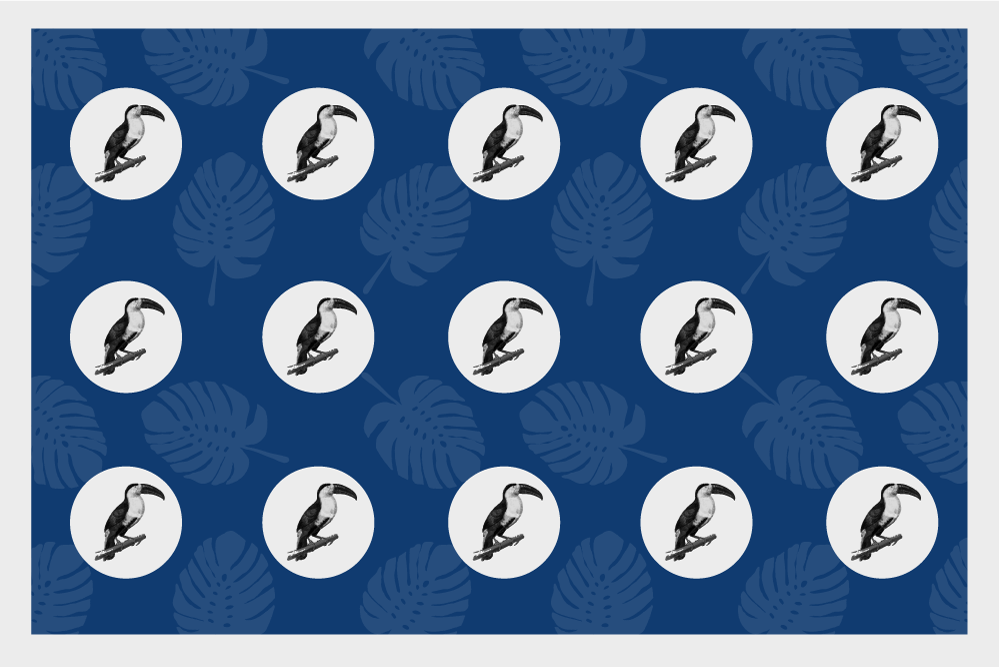 Podkładka na stół oryginalna wzór z tropikalnymi ptakami - TenStickers