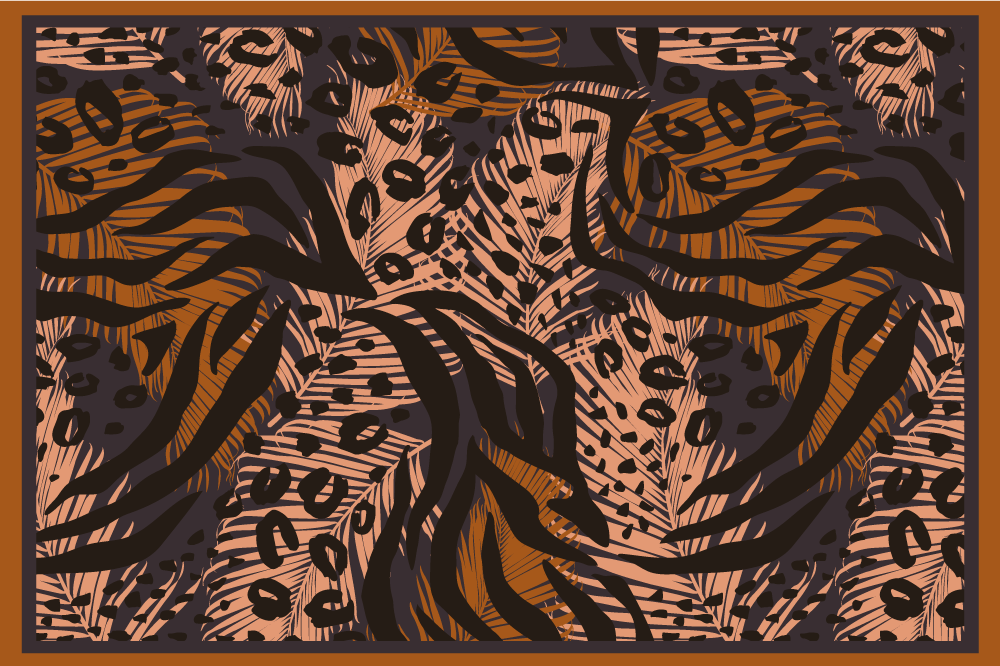 Podkładka na stół oryginalna wzór kwiatowej dżungli - TenStickers