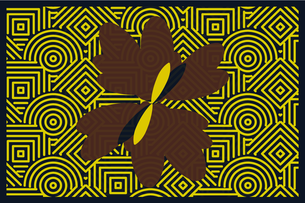 Podkładka na stół z wzorami kwiat w abstrakcyjnej geometrii - TenStickers