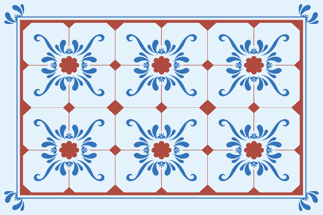 Podkładka na stół z wzorami kwiatowy vintage - TenStickers