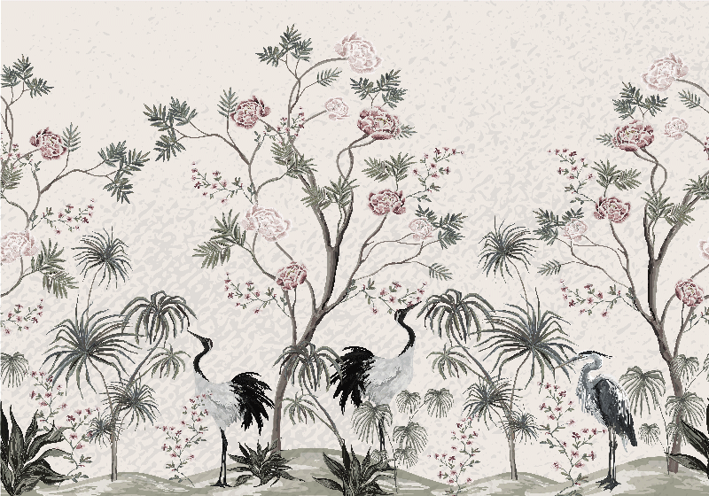 Podkładka na stół oryginalna styl vintage orientalna natura - TenStickers