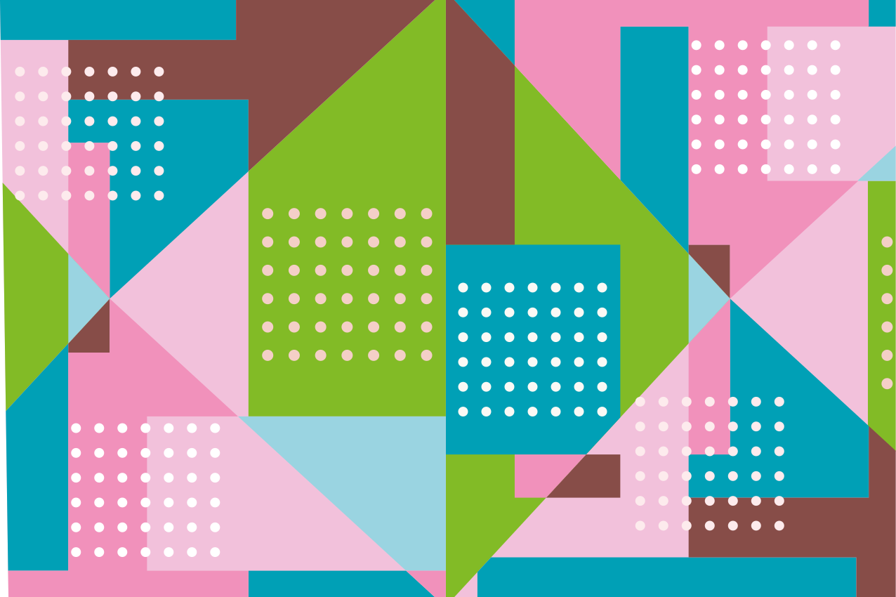 Podkładka na stół nowoczesna w żywe wzory geometryczne - TenStickers