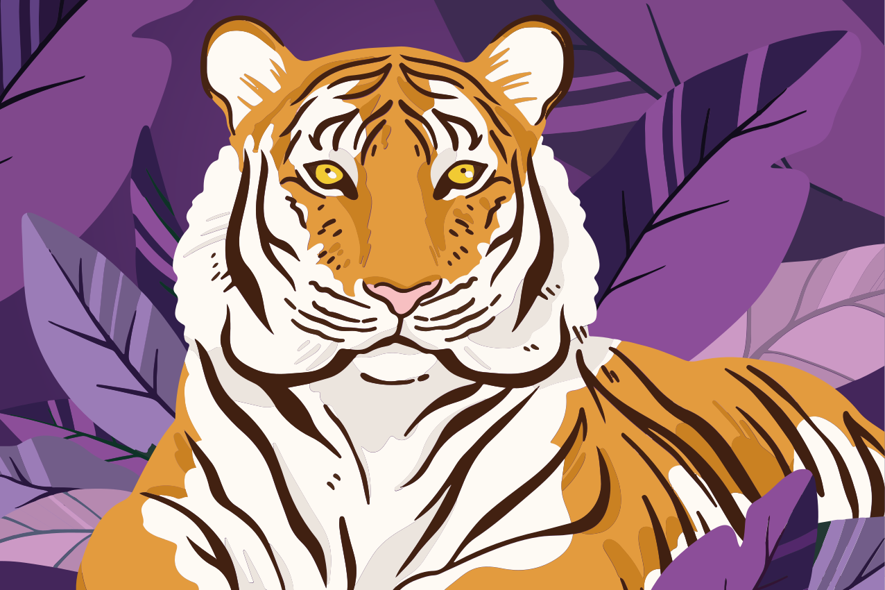 Podkładka na stół dla dzieci portret majestatycznego tygrysa - TenStickers