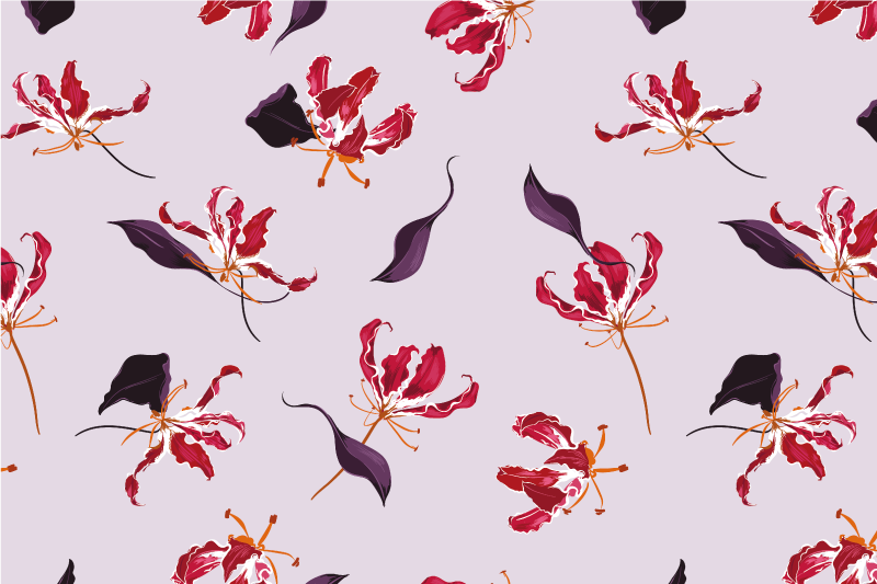 Podkładka na stół nowoczesna czerwona lilia - TenStickers