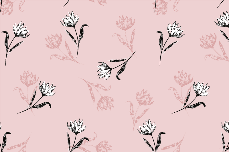 Podkładka na stół z wzorami kompozycja botaniczna - TenStickers