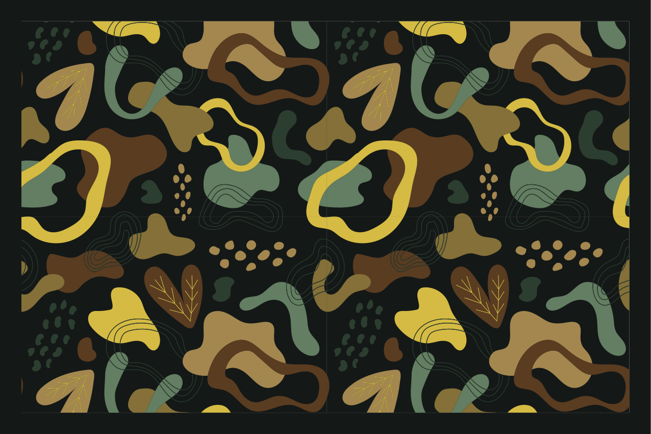 Podkładka na stół Abstrakcyjny wzór w kolorze żółtym - TenStickers