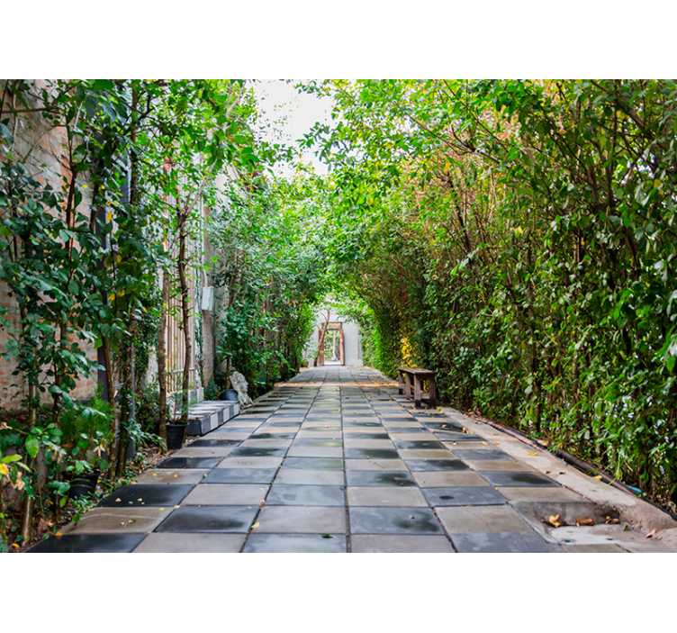 Fototapeta 3D zielony ogród - TenStickers