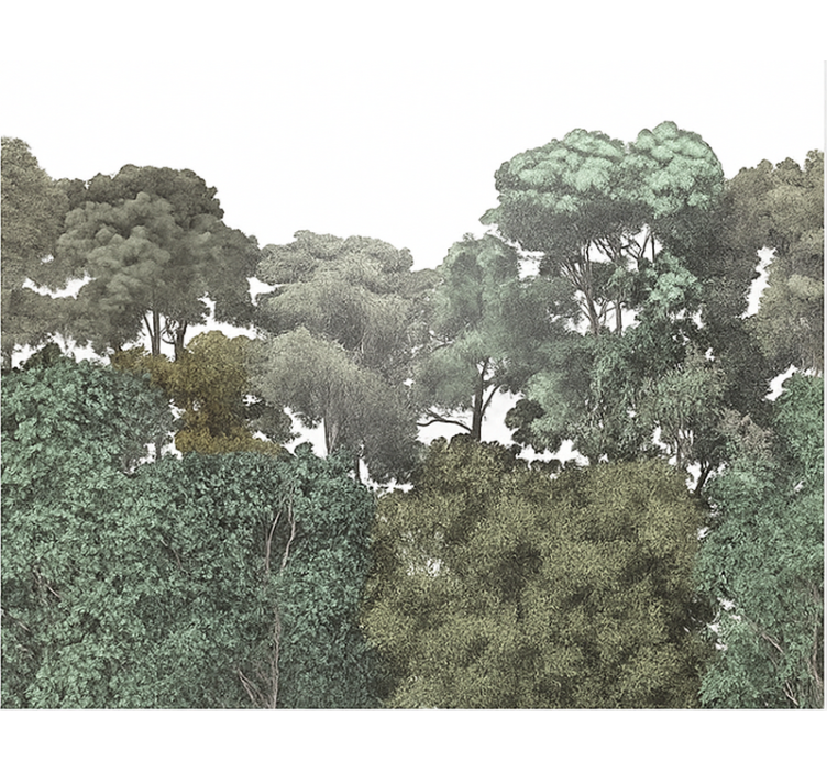 Tapeta do pokoju młodzieżowego motyw lasu deszczowego - TenStickers