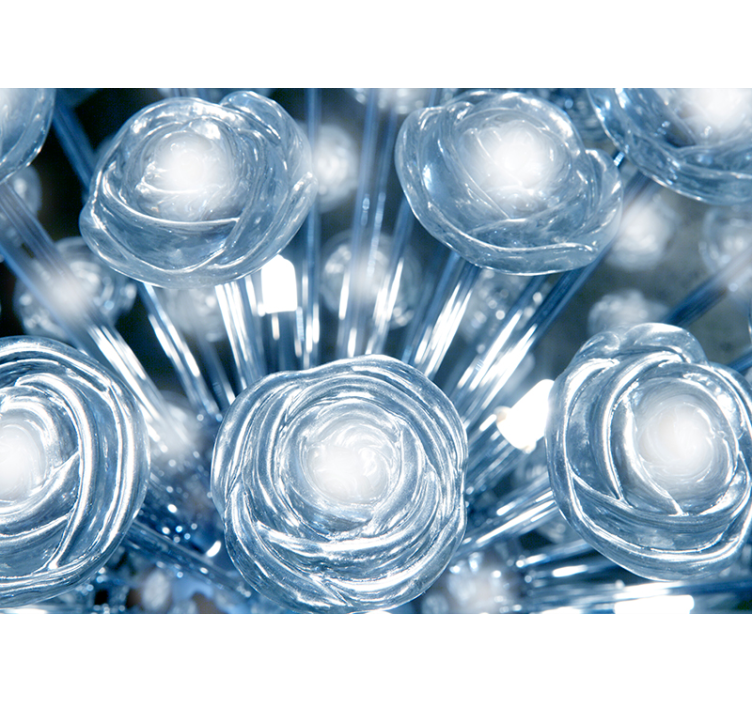 Tapeta do salonu 3D kryształowy kwiat - TenStickers