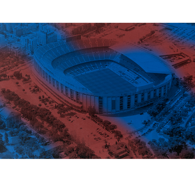 Fototapeta Barcelona stadion i miasto - TenStickers