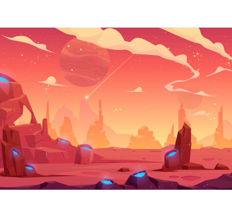 Fototapeta dla dzieci wizyta w kosmosie - TenStickers