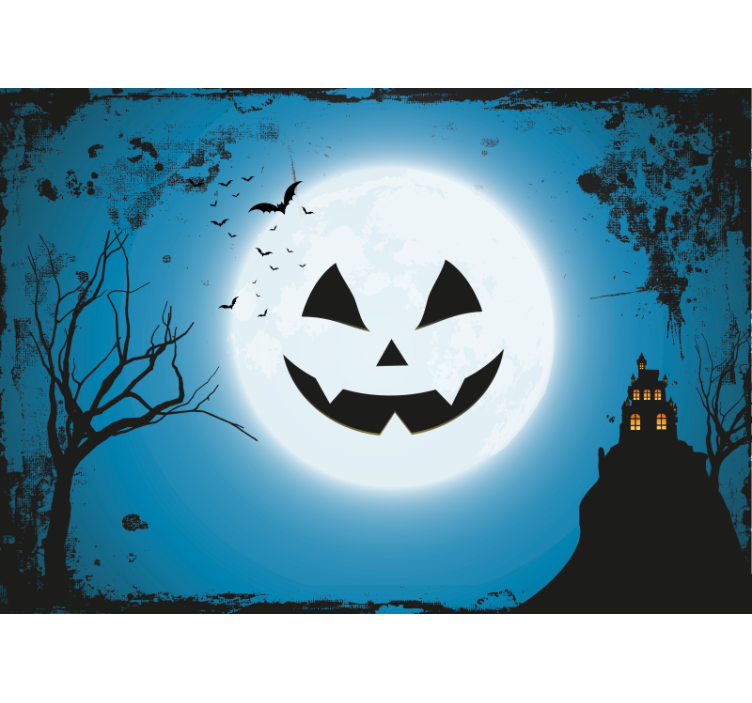 Fototapeta Halloween upiorny uśmiech dyni - TenStickers
